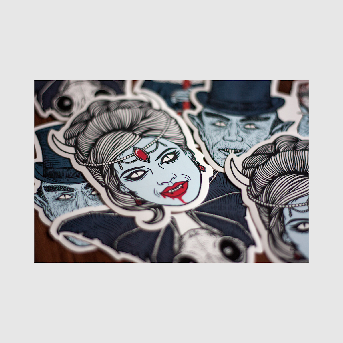 Vampire Fish Sticker Sticker Vampires: 12 Large Vinyl Stickers Scratch & Splash Proof ...