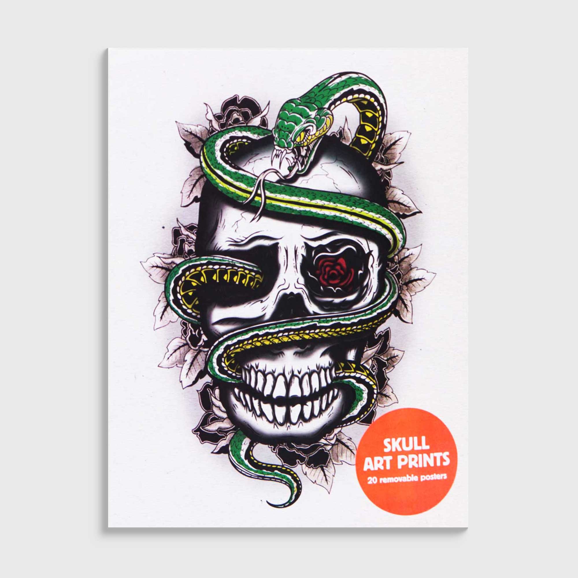 Skull Art Prints: 20 Removable Posters